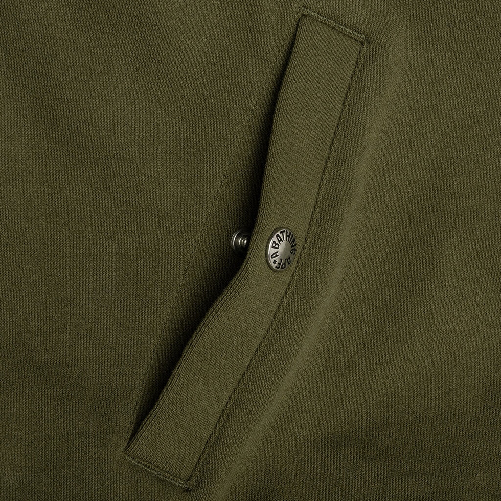 MILITARY SHARK RELAXED FIT FULL ZIP HOODIE - OLIVE DRAB - 7