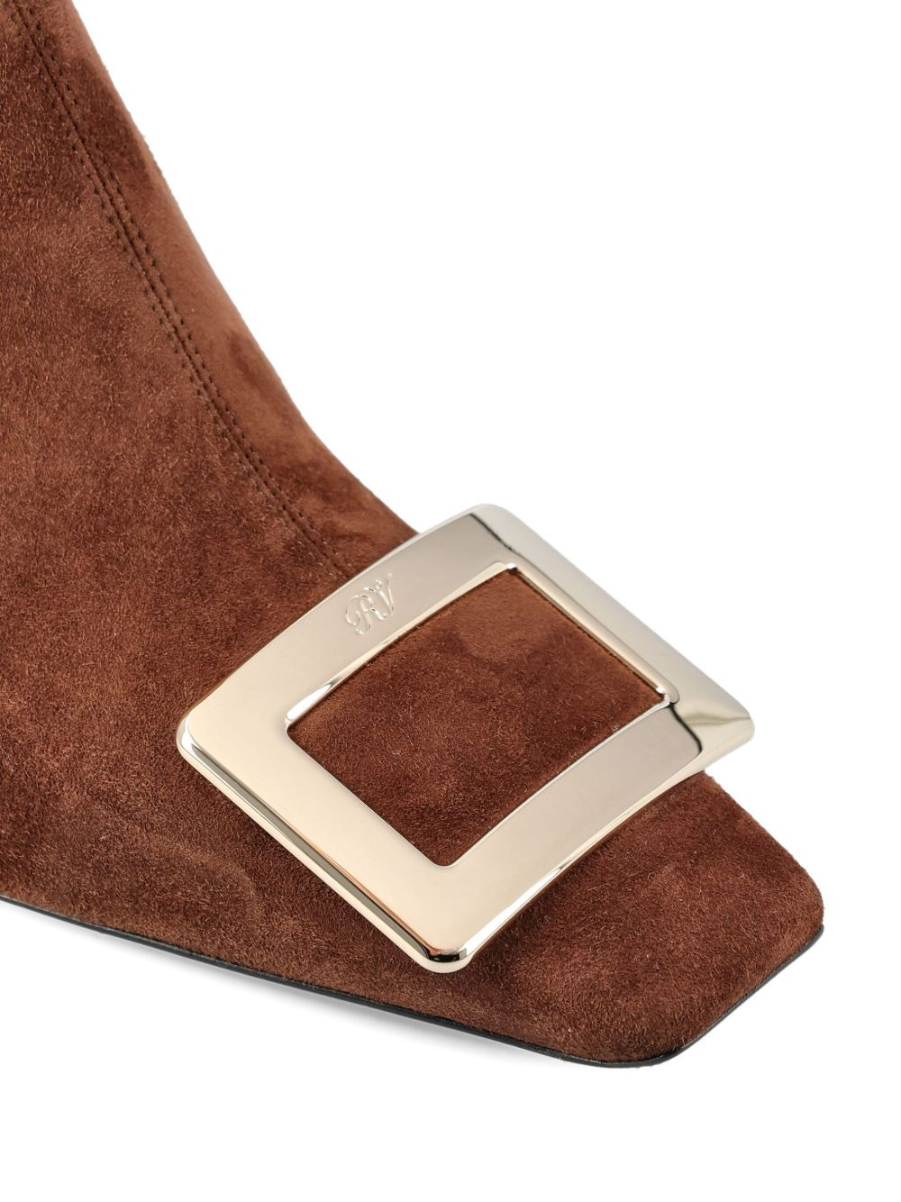 45mm buckle-detail suede boots - 3