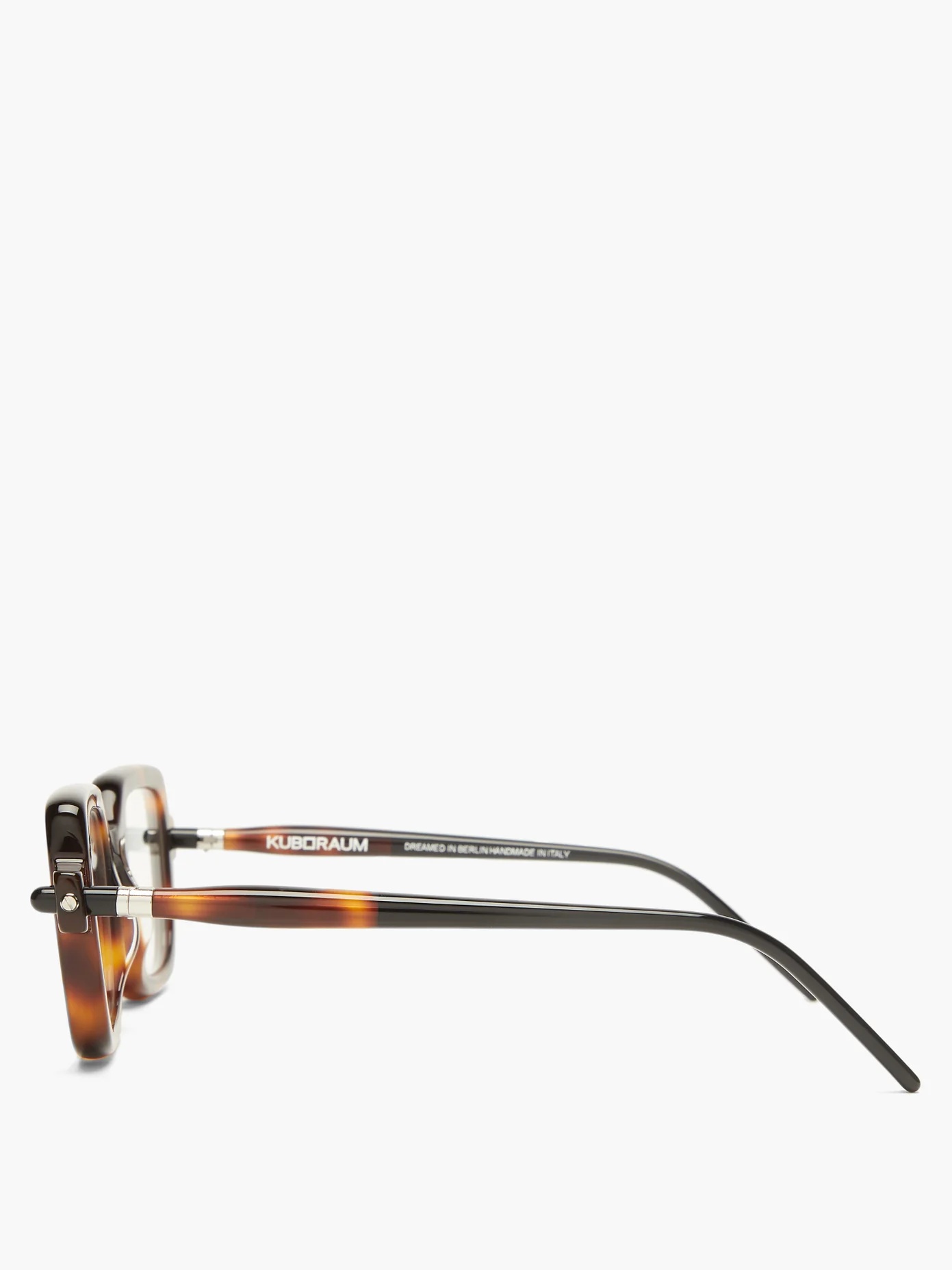 P2 square tortoiseshell-acetate glasses - 3