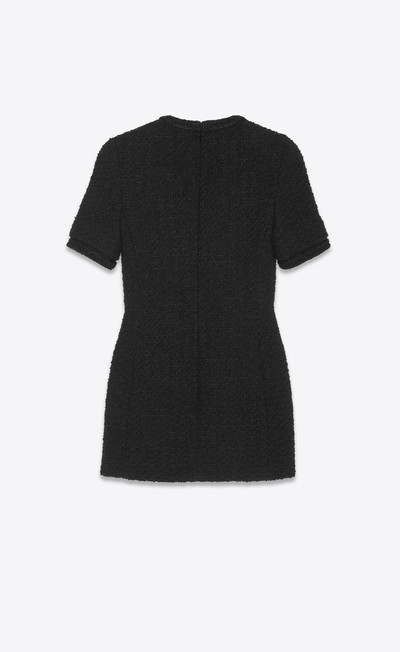 SAINT LAURENT dress in tweed with braided details outlook