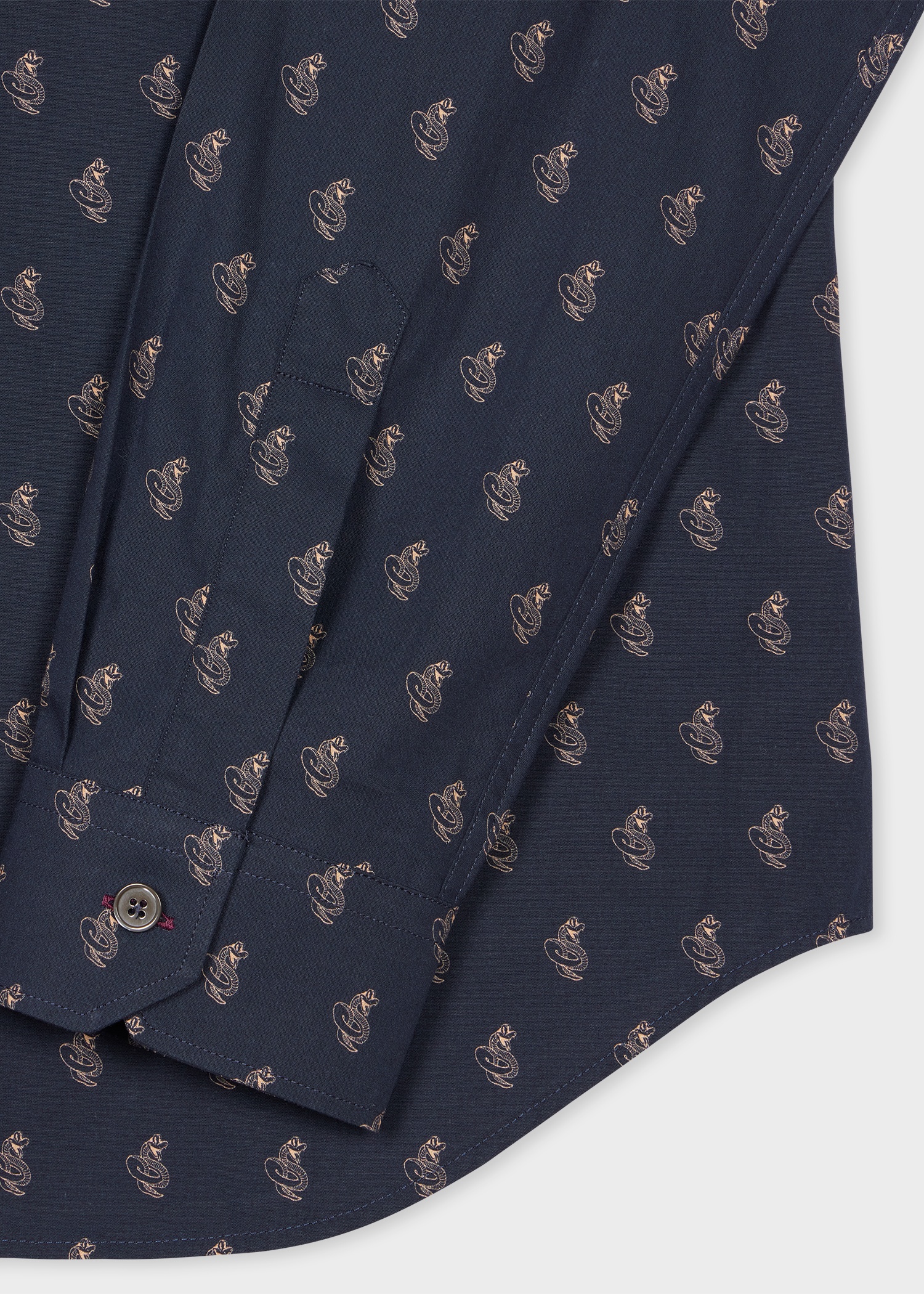 Super Slim-Fit Navy 'Year Of The Snake' Shirt - 2