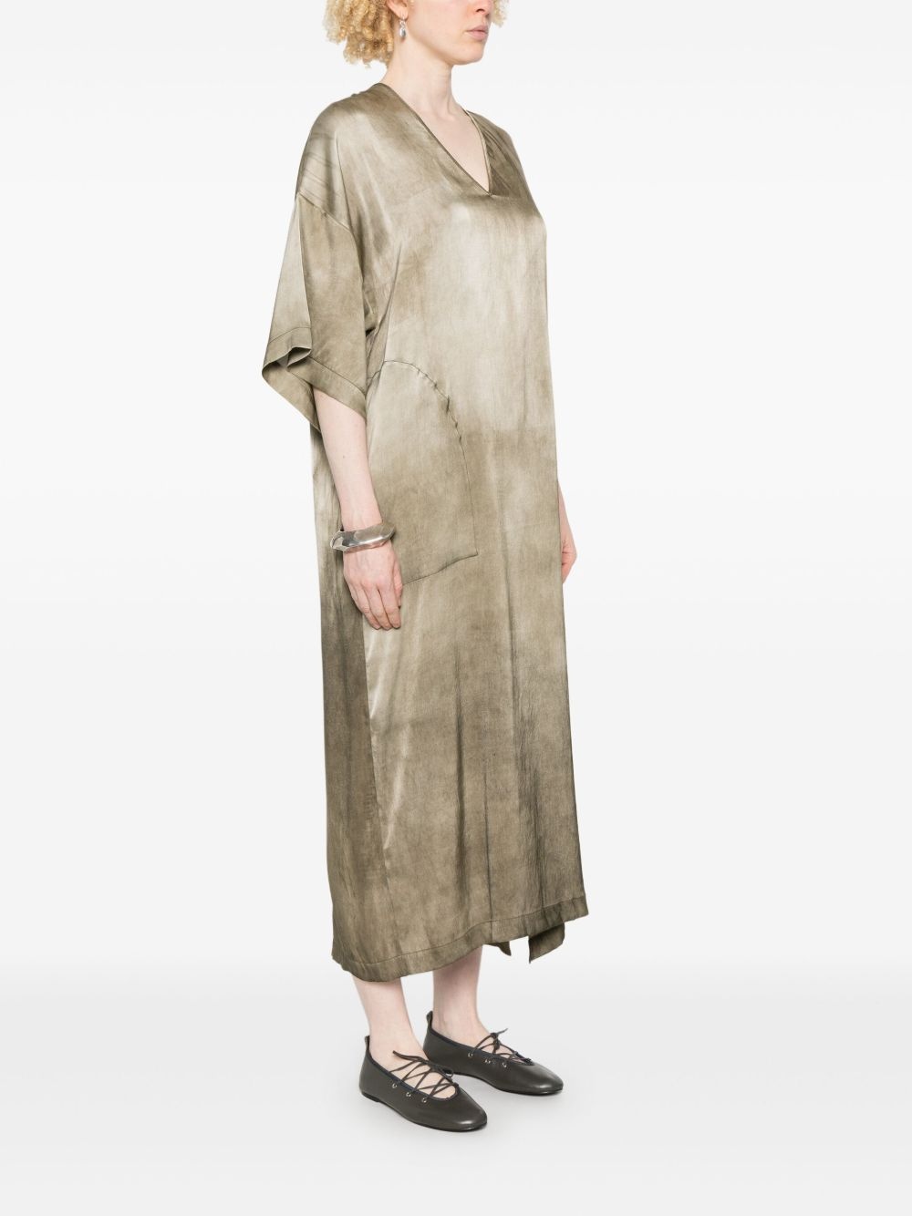 satin midi dress - 3