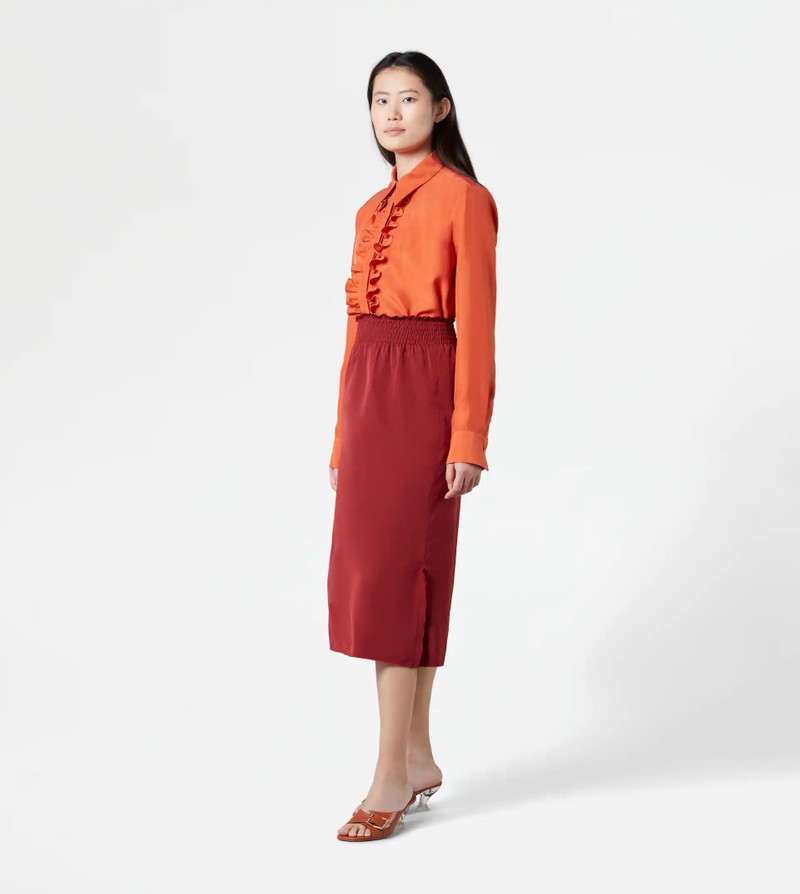 Tod's SILK BLOUSE - ORANGE outlook