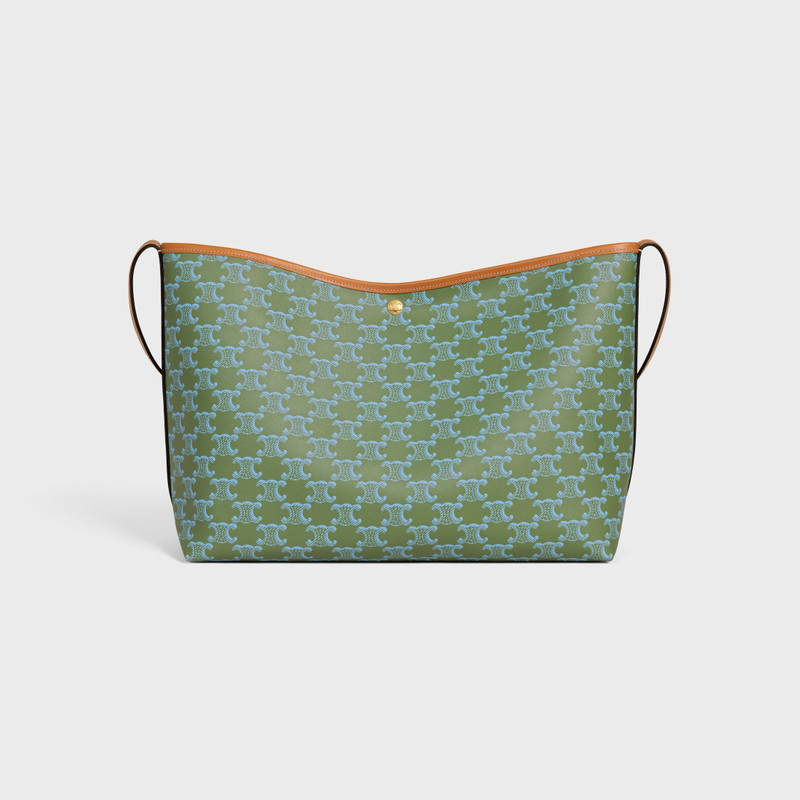 SOFT SHOPPER BAG IN TRIOMPHE CANVAS AND CALFSKIN 5