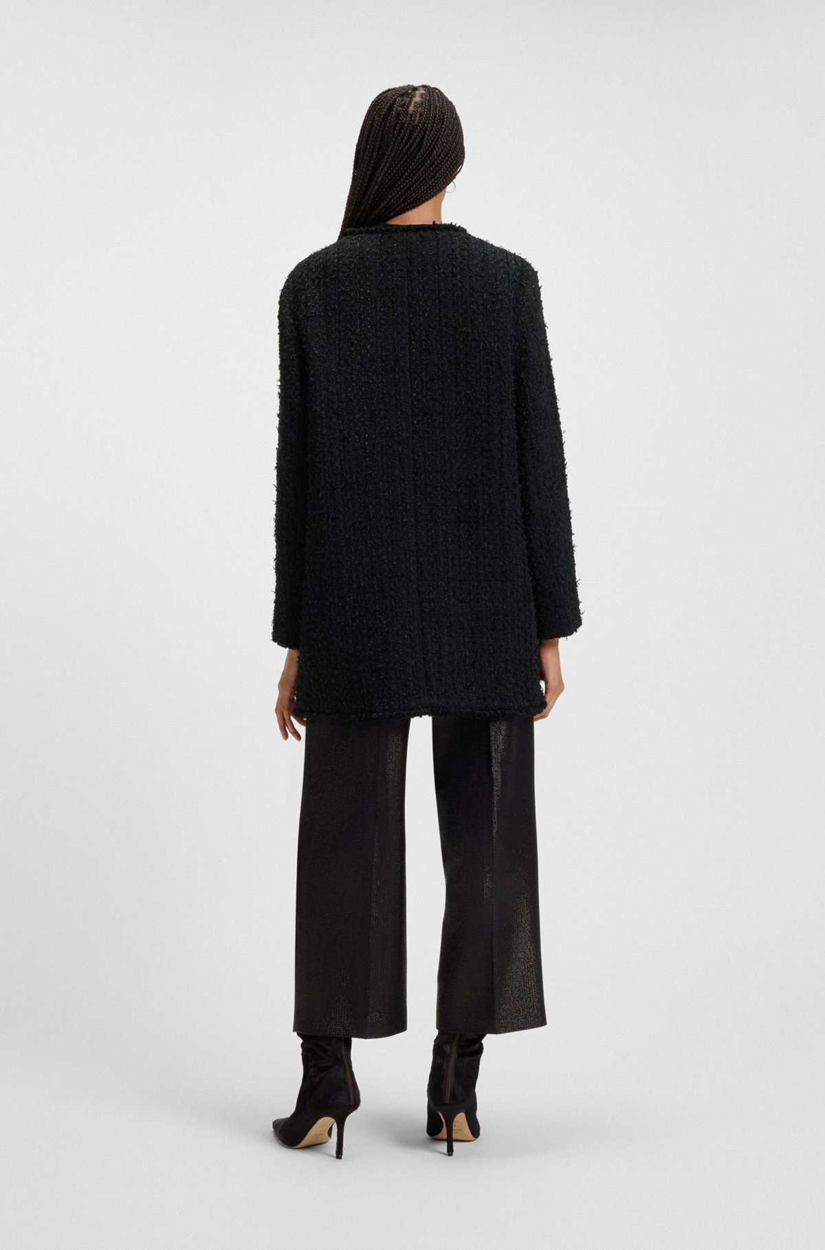 OVERSIZE-FIT BLAZER IN VELVET TWEED - 4