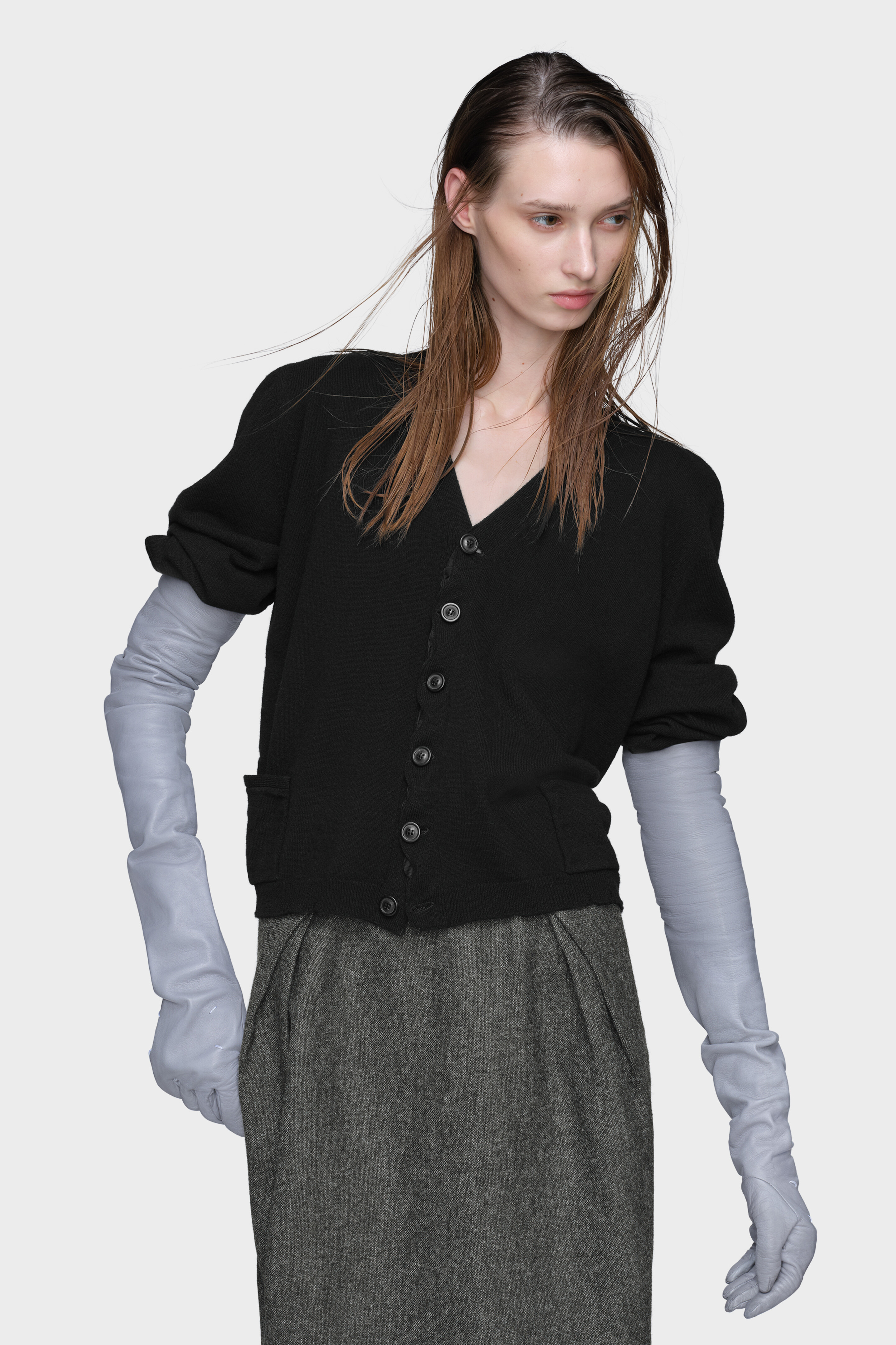 Wool v-neck cardigan - 2