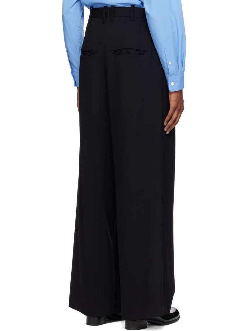 Black Eight Tuck High Waist Trousers 3