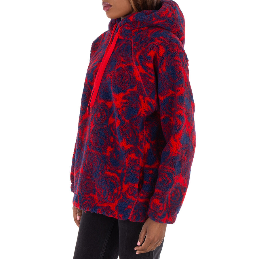 Burberry Floral Pattern Drawstring Hoodie - 4