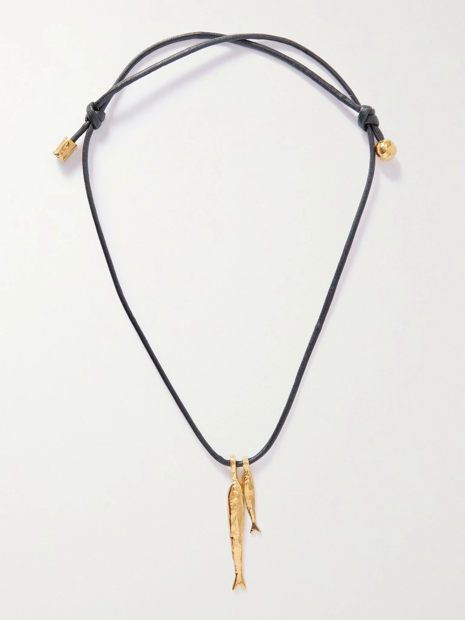 + NET SUSTAIN Gone Fishing gold-plated cord necklace Gold - 1