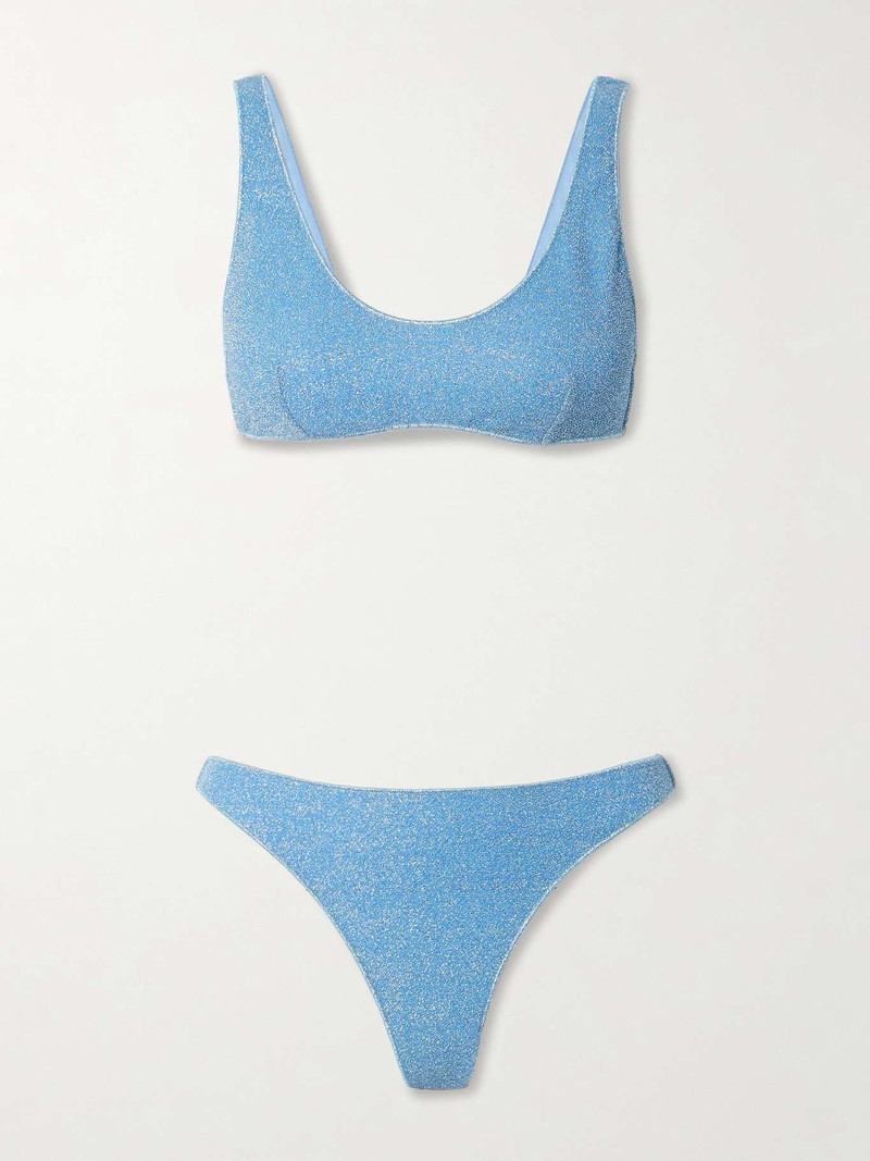 Oséree Lumière Sporty metallic bikini Light blue outlook