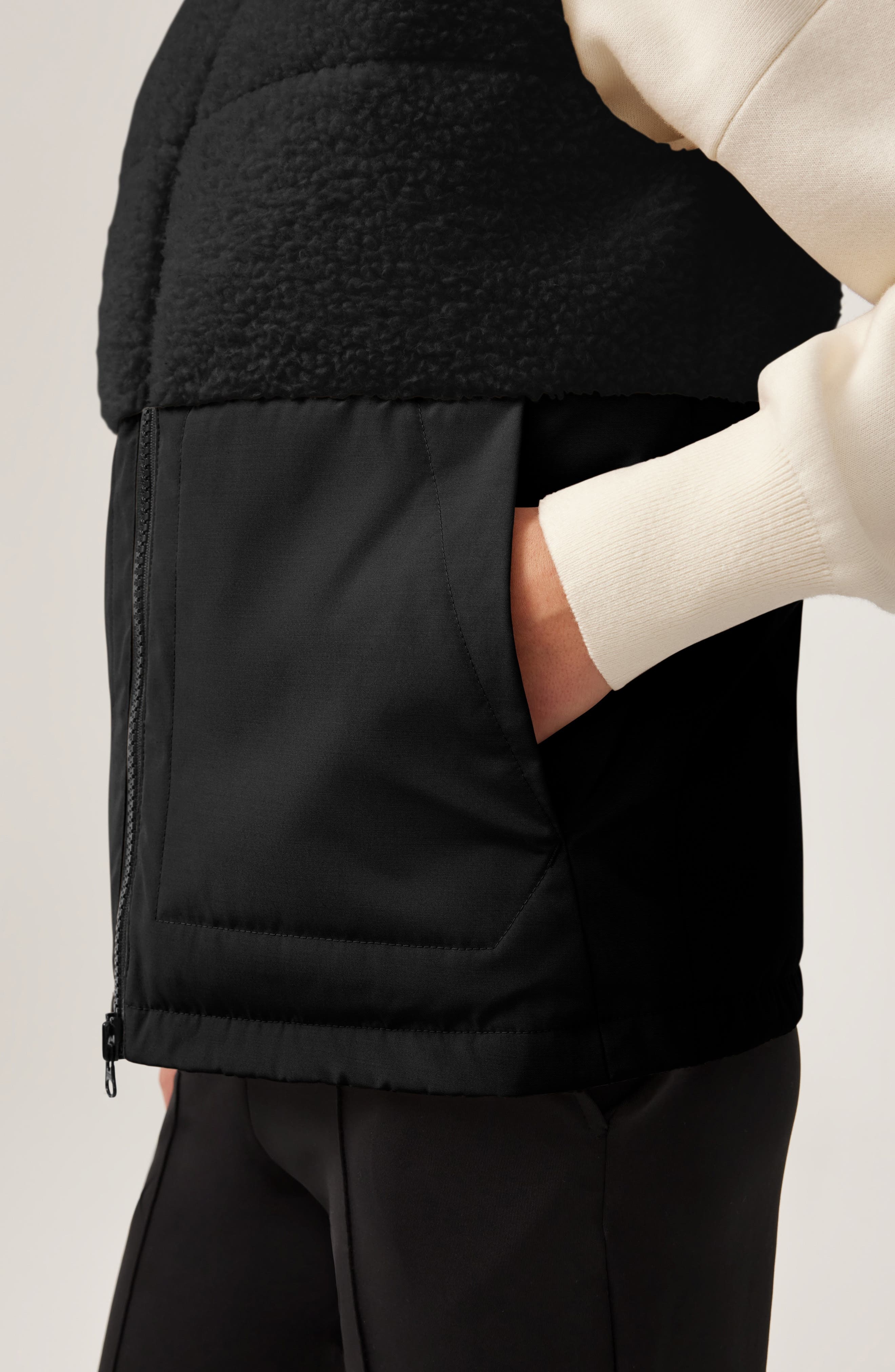 Canada Goose Elora Mixed Media 650 Fill Power Down Vest in Black at Nordstrom - 5