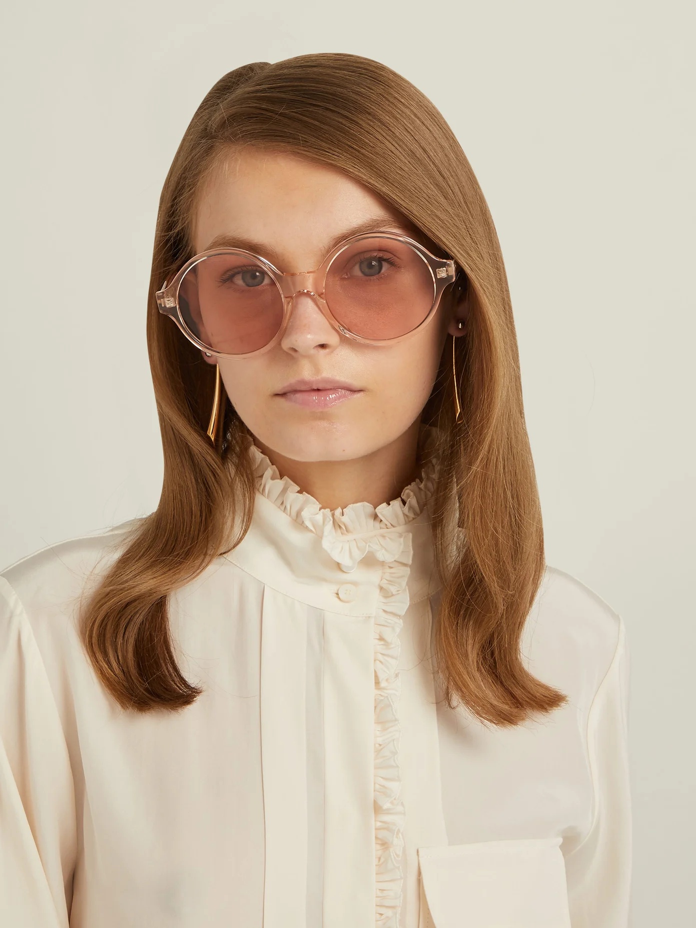 Oversized round acetate sunglasses - 2