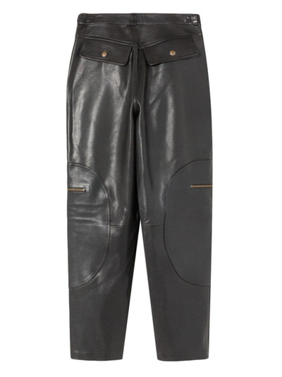 RE/DONE Racer leather tapered trousers outlook