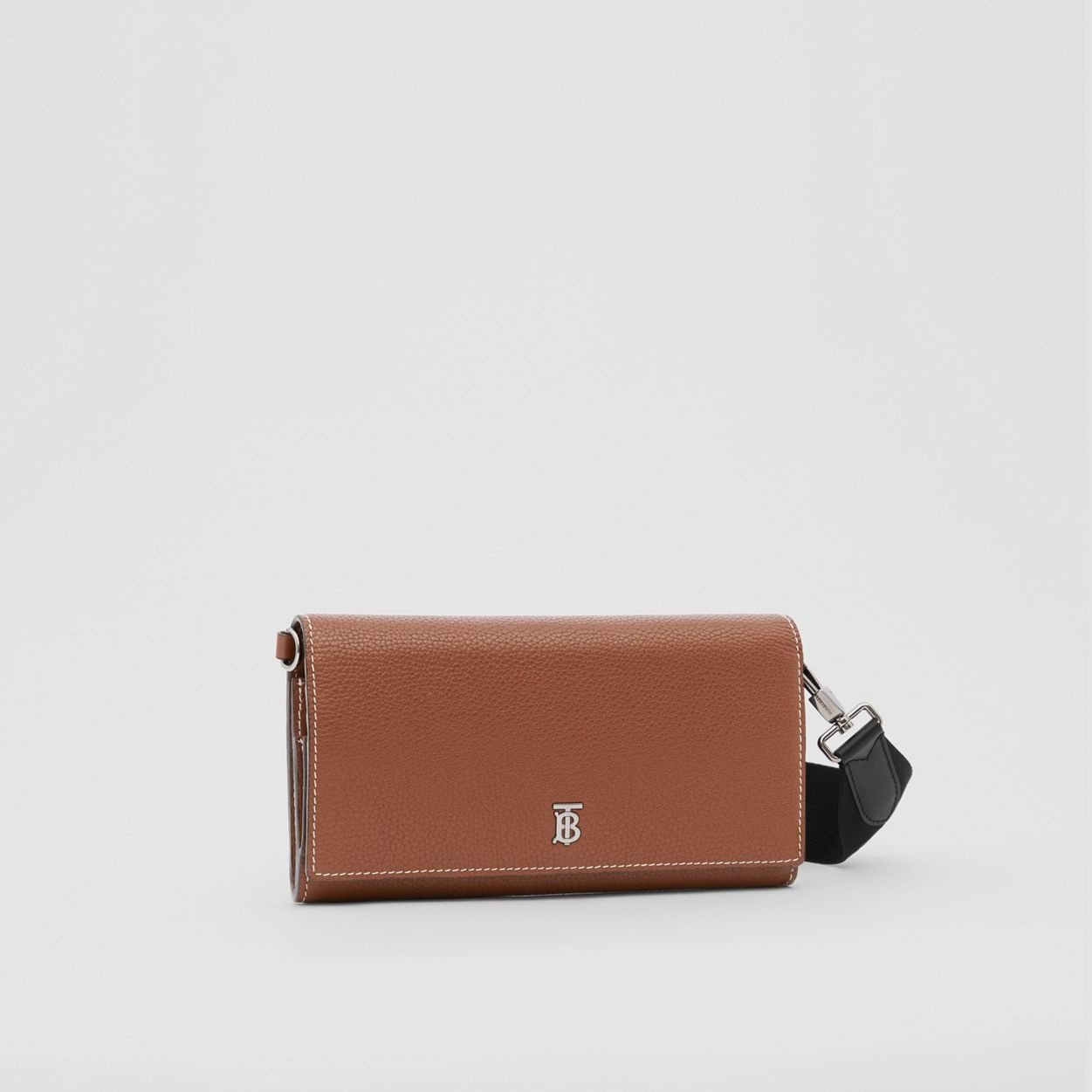 Grainy Leather Wallet with Detachable Strap - 9