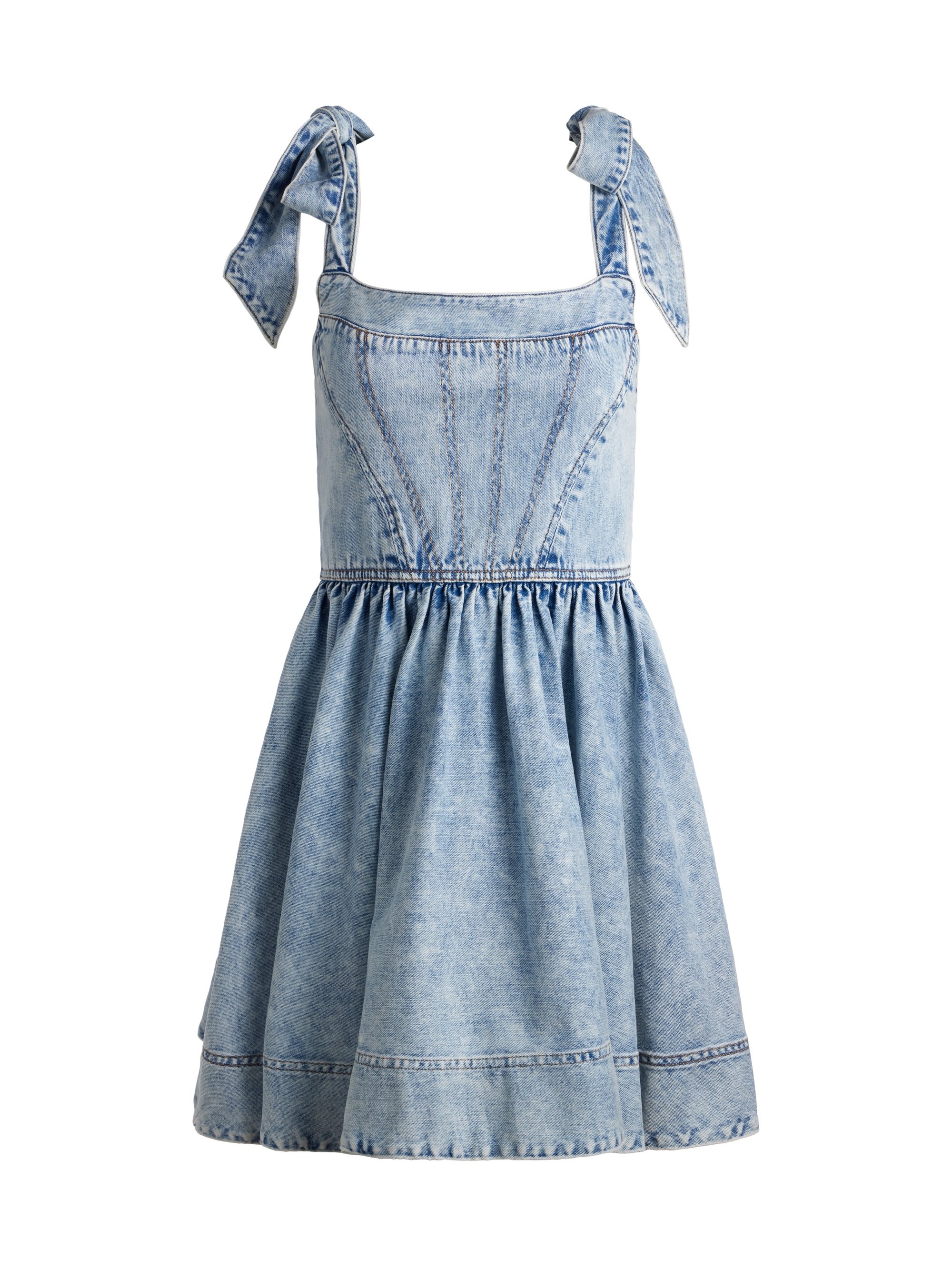 AMINA CORSET DENIM DRESS - 1