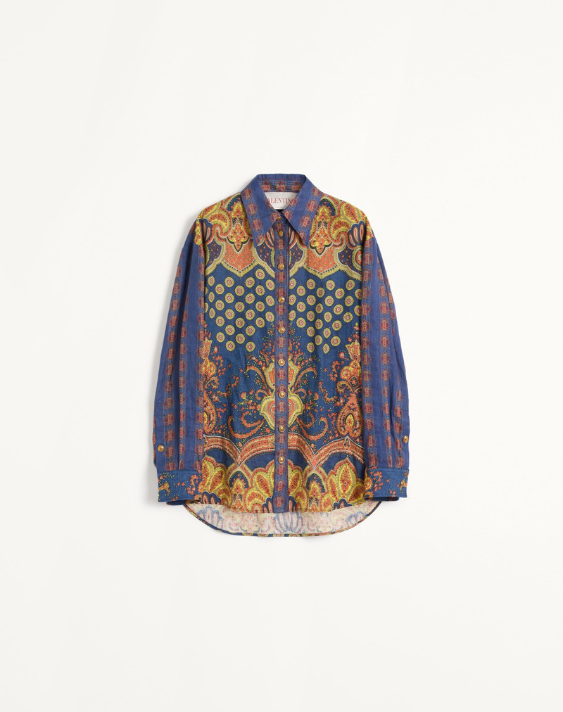 SHIRT IN LINO PAISLEY MEDAGLIONI VOYAGE IMAGINAIRE - 1
