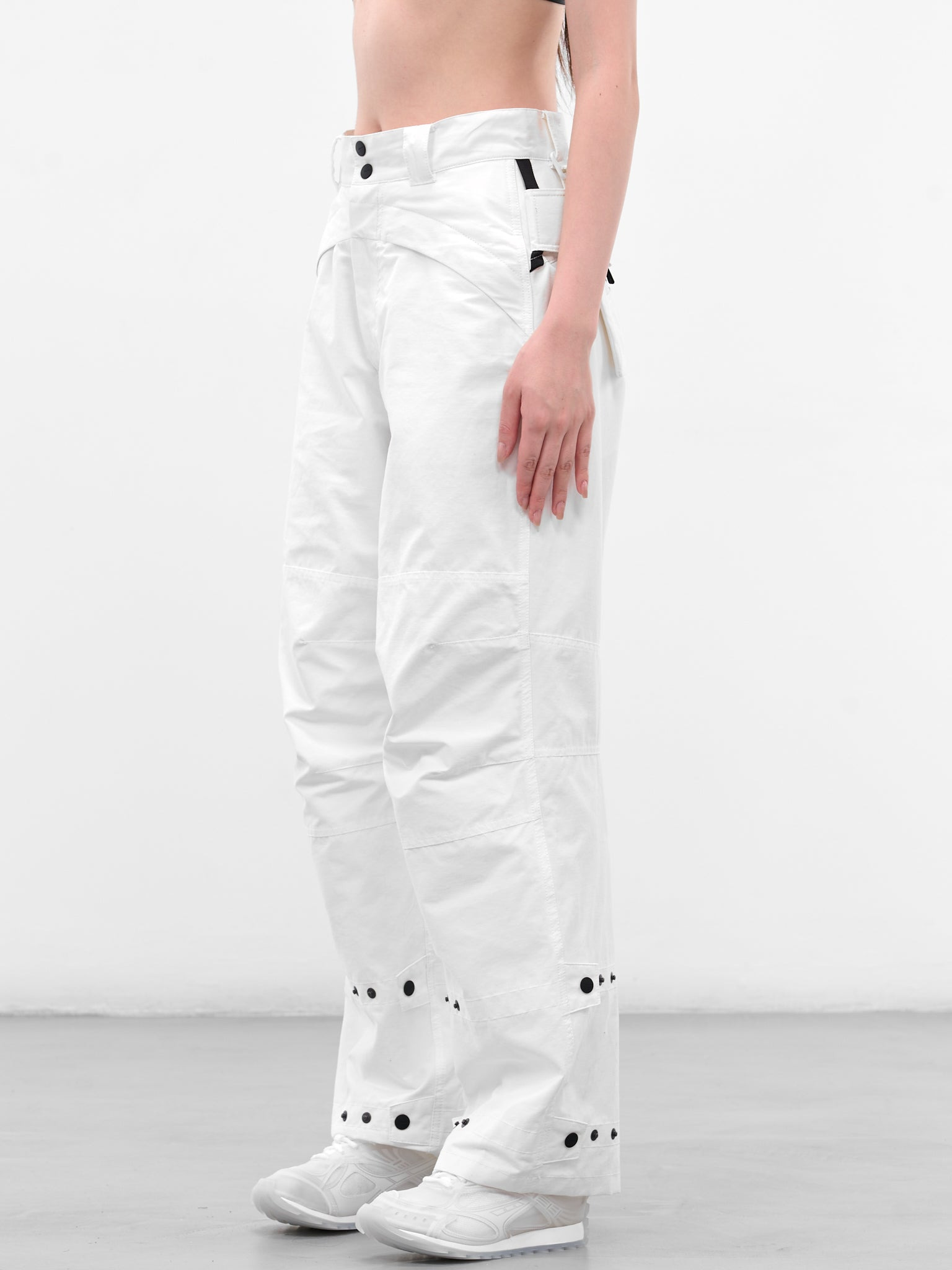 White Biker Pants & Bag - 2