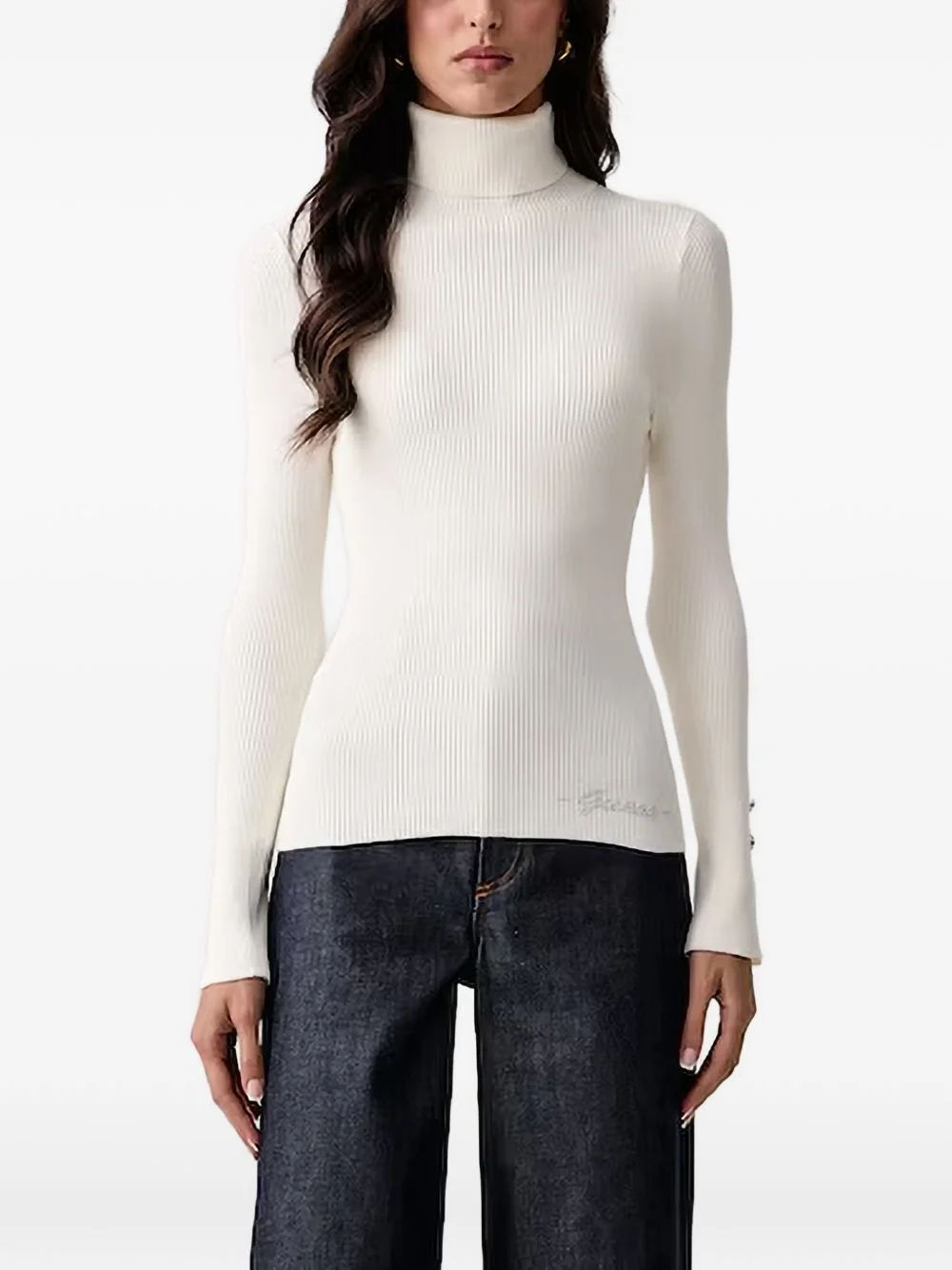 ribbed roll-neck sweater - 1