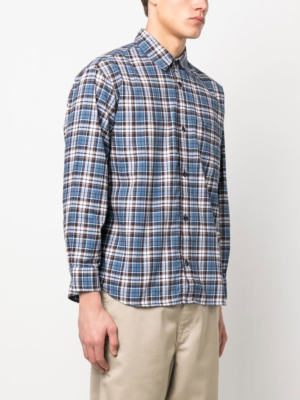 plaid-check print shirt - 3