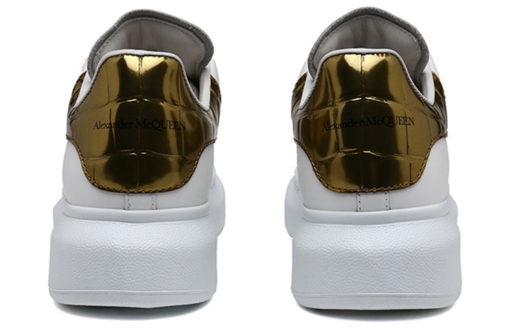 (WMNS) Alexander McQueen Oversized Sneaker 'Gold Crocodile' 553770WHYBQ9075 - 4