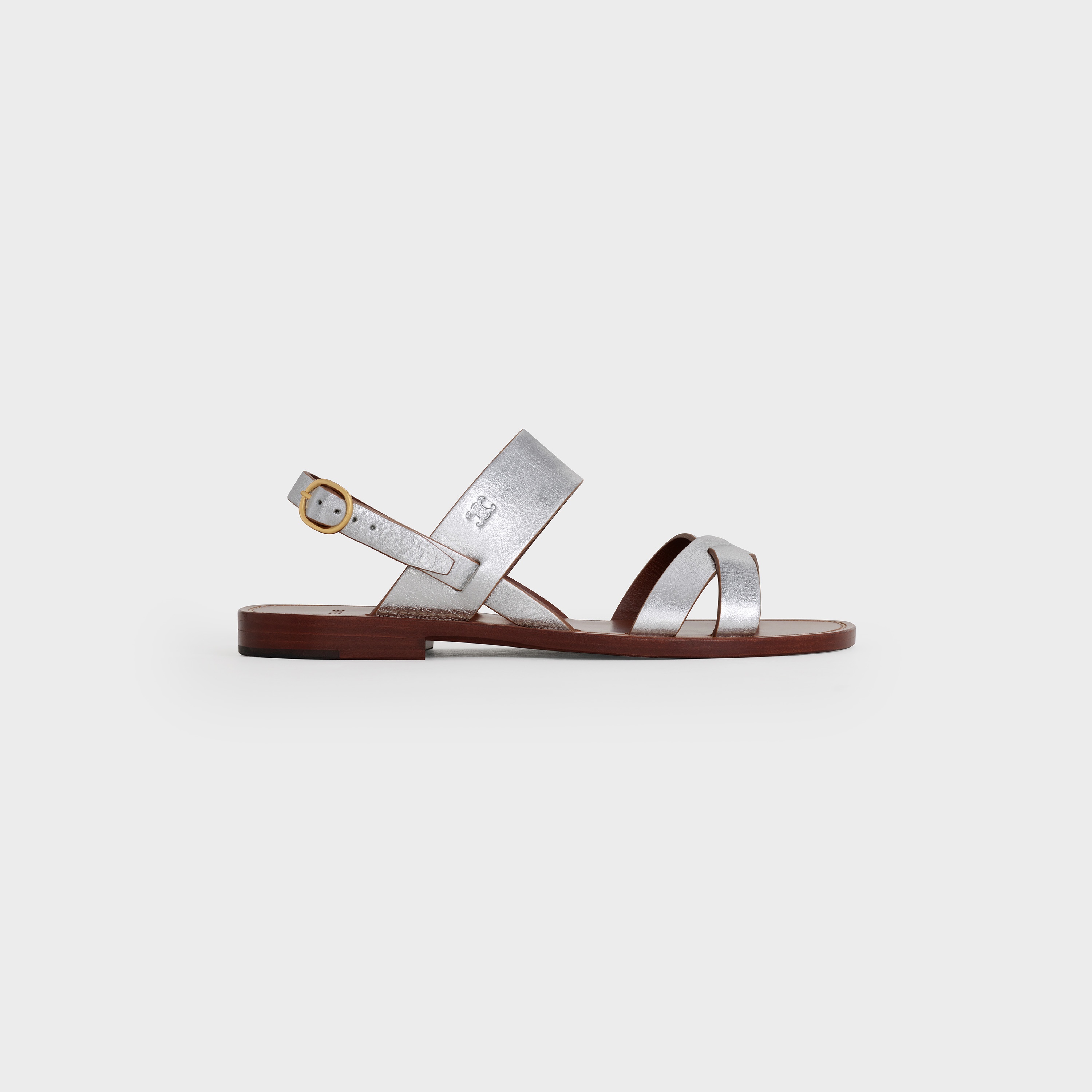 STRAP SANDAL CELINE LERINS IN METALIZED CALFSKIN - 1