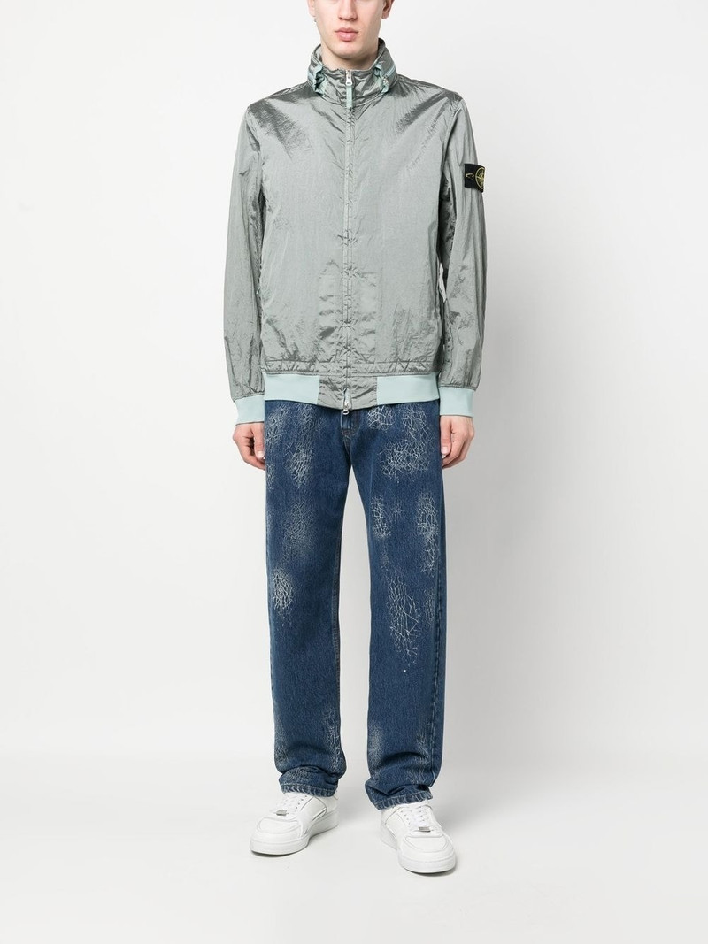Stone Island Compass-patch long-sleeved bomber jacket outlook