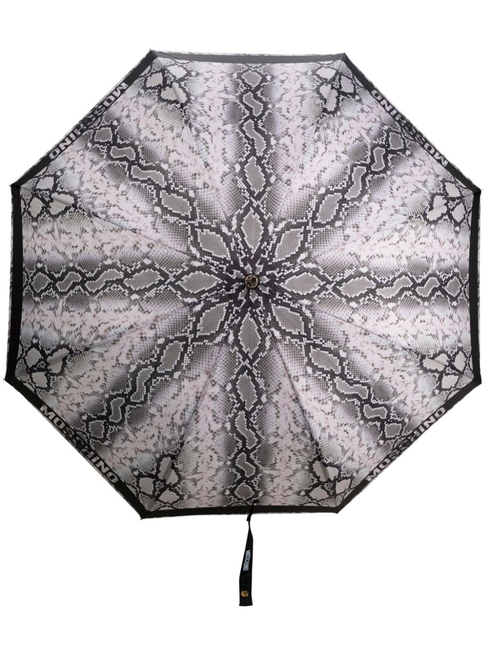 logo-edge snakeskin-print umbrella - 1