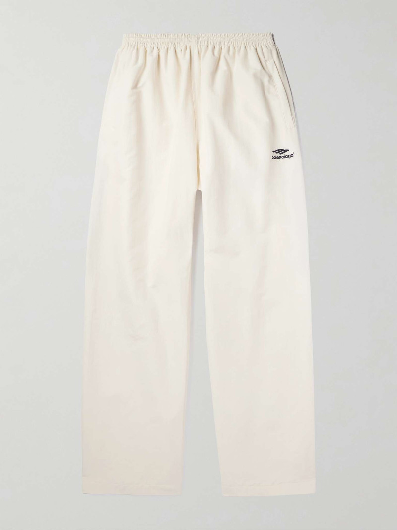Wide-Leg Colour-Block Cotton-Blend Shell Track Pants 1