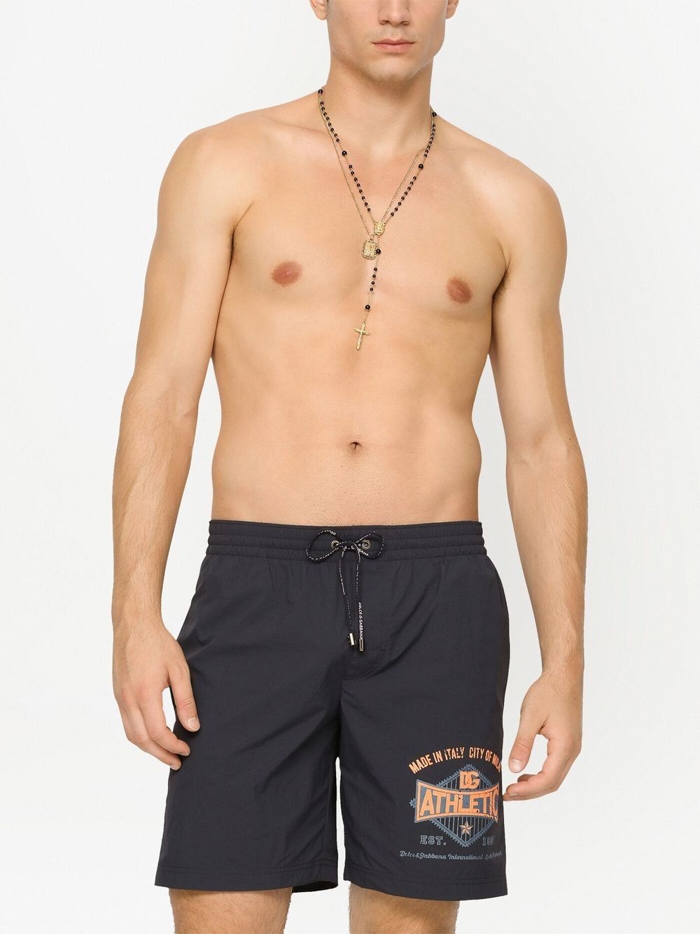 Athletic-print swim shorts - 3