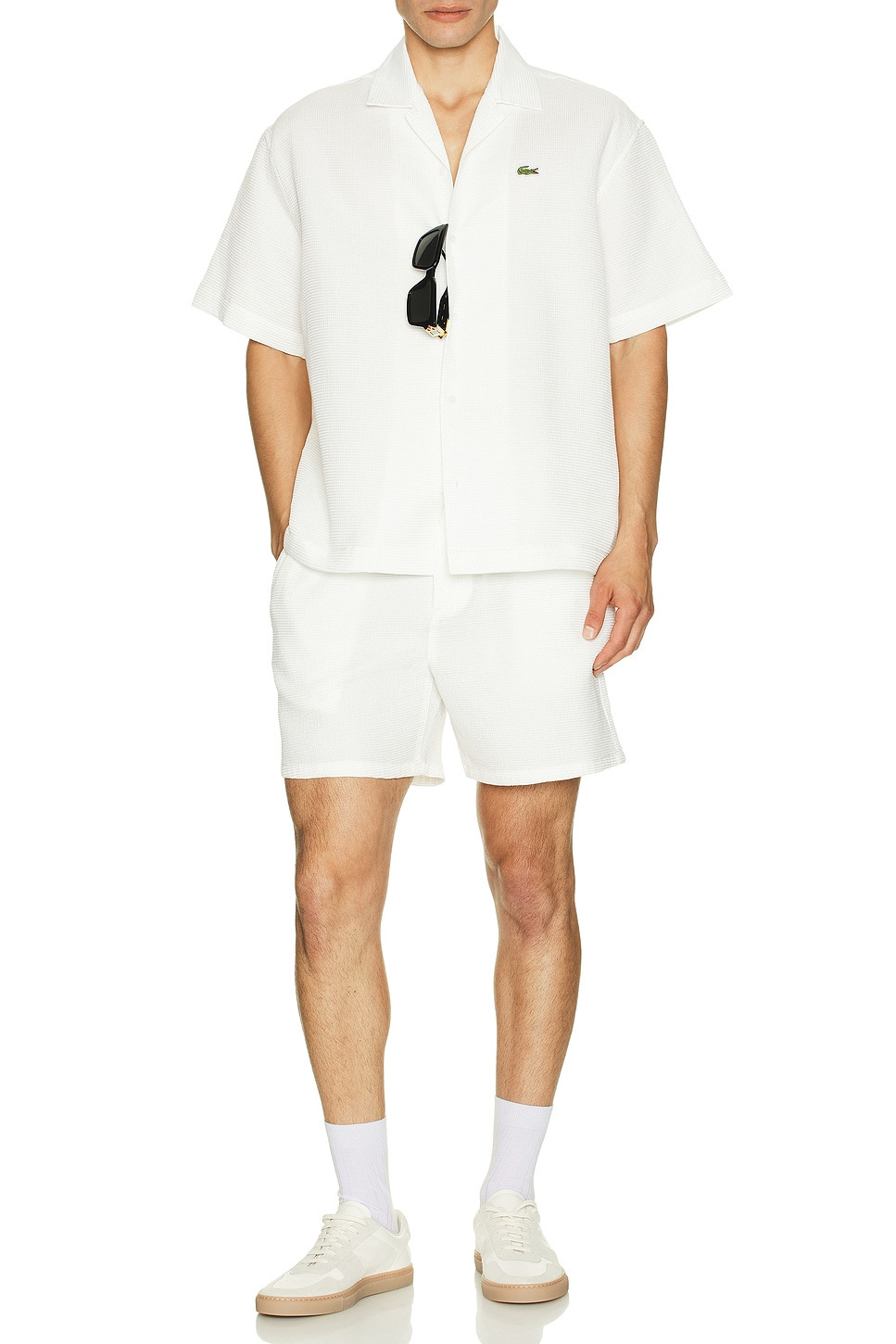 Waffle Monochrome Elasticated Textured Shorts - 5