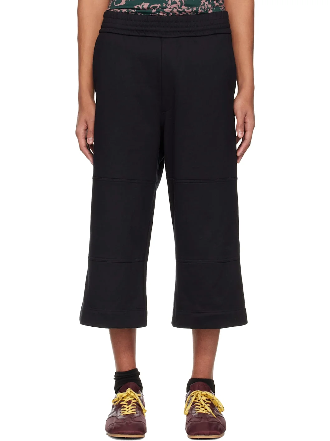 Black Loose Cotton Shorts - 1