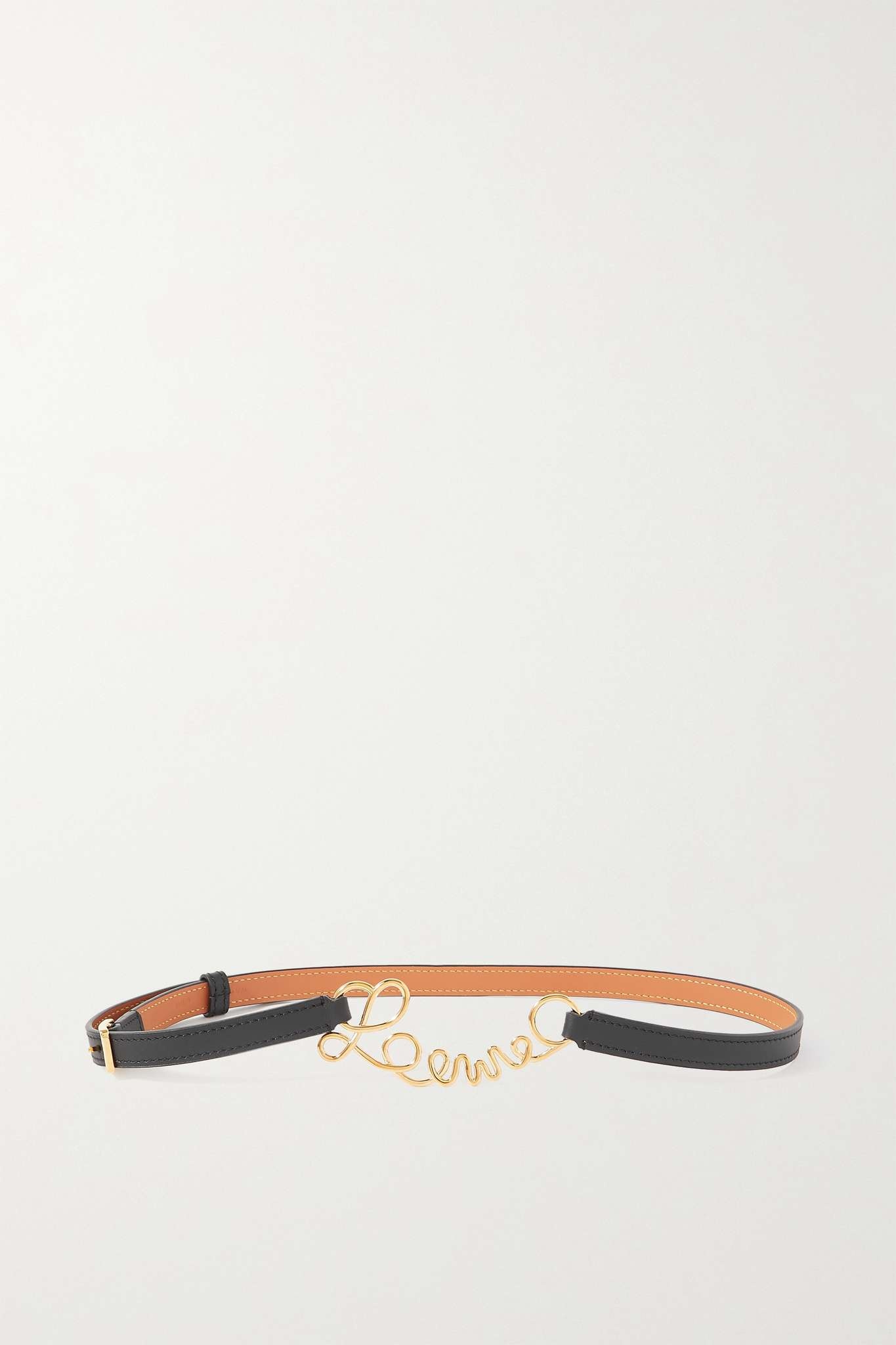 Embellished leather belt - 1