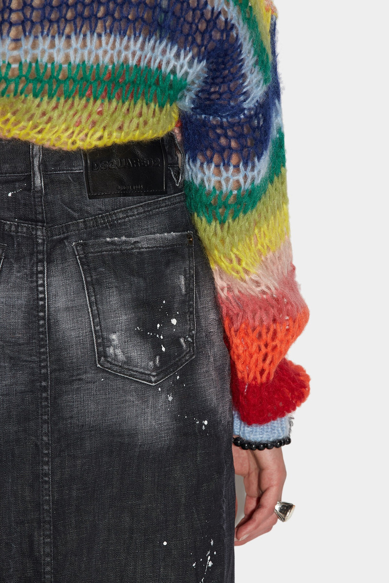 RAW CUT MIDI SKIRT 5