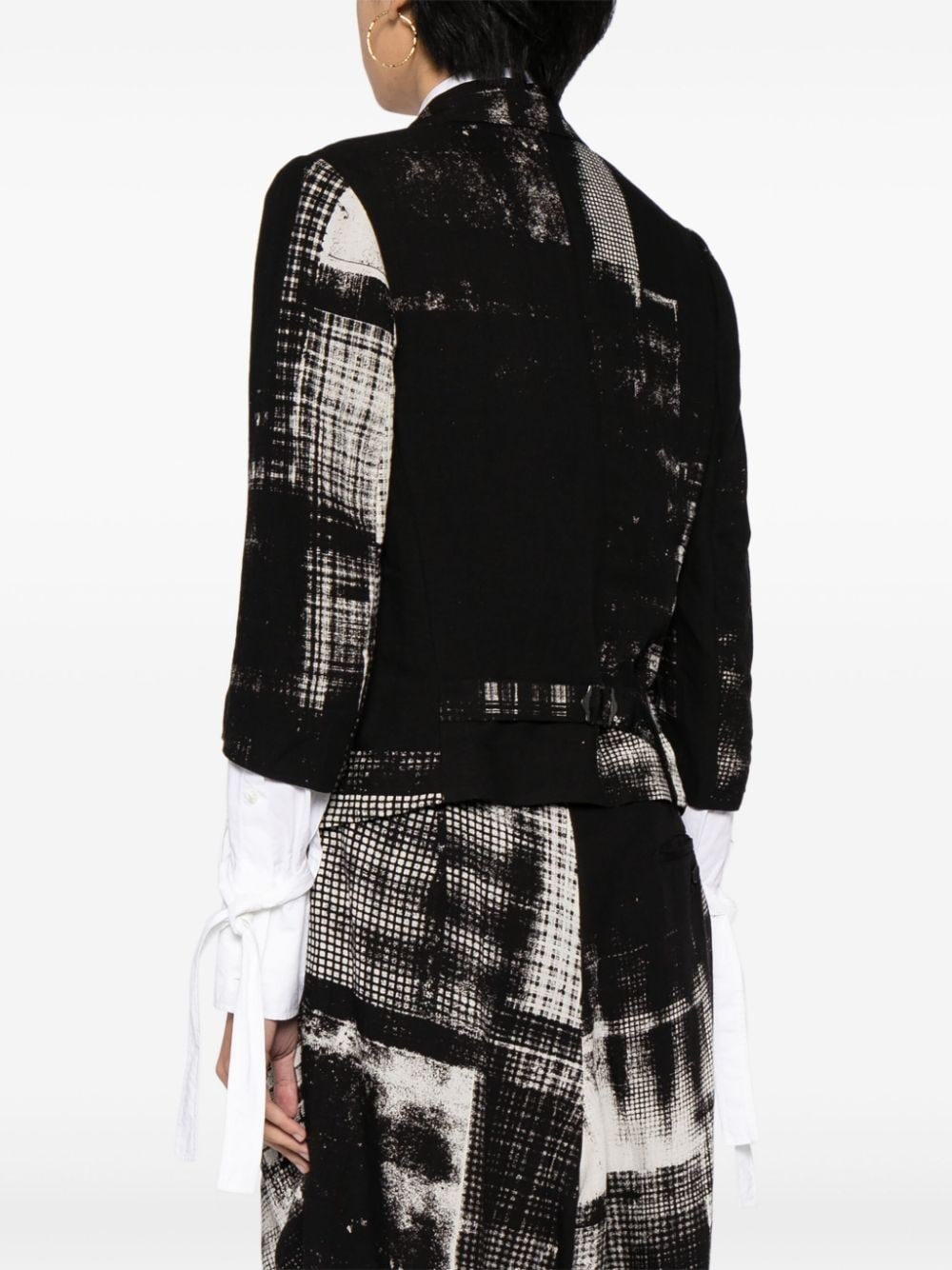 Copied check-print blazer - 4