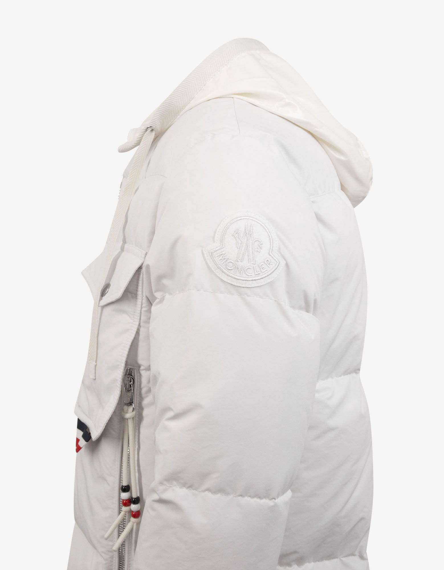 Moncler Trient White Nylon Down Jacket - 5