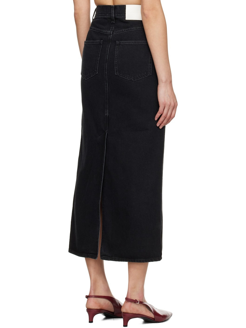 Black Rona Denim Maxi Skirt 3