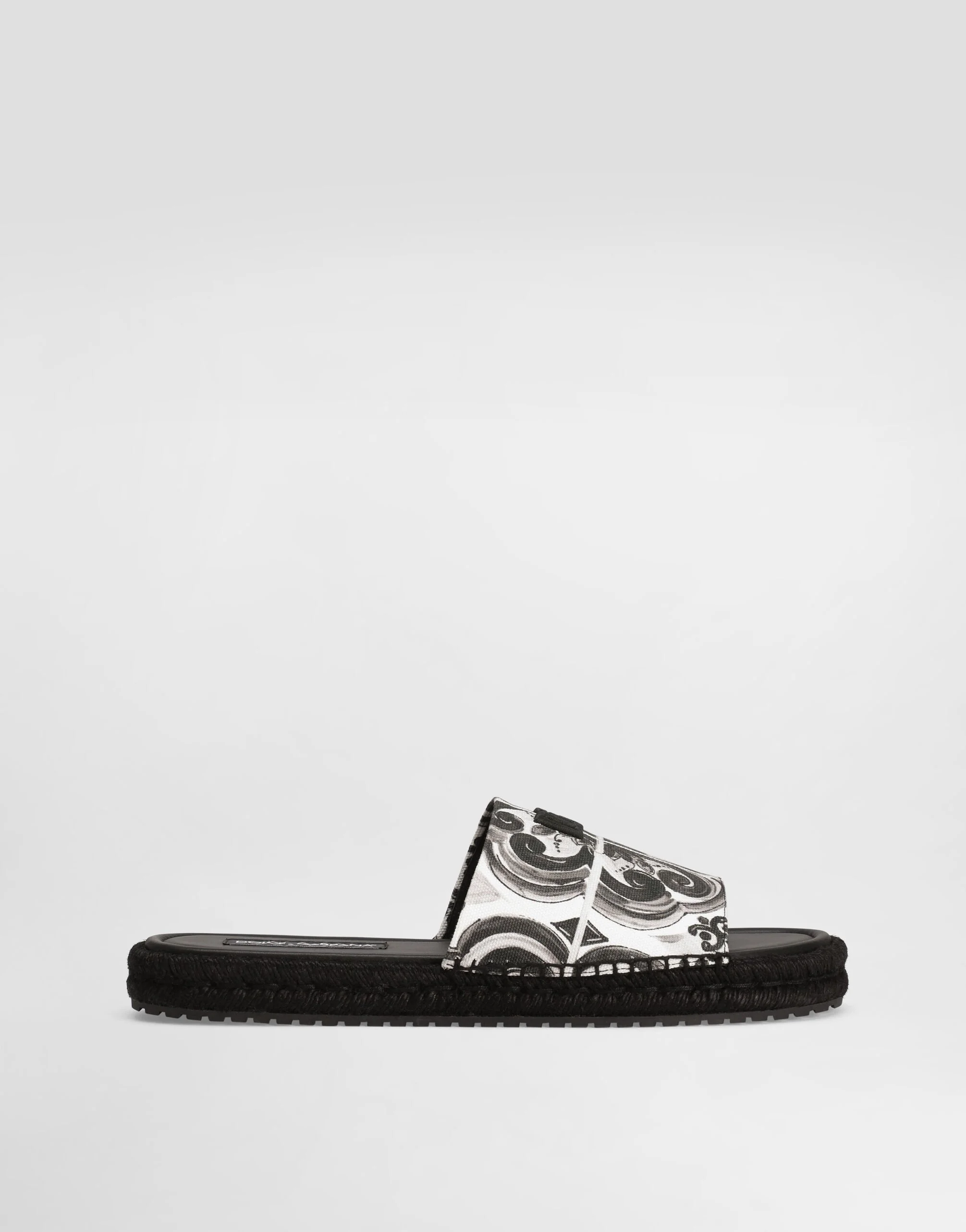 Majolica-print canvas espadrille sandal - 1