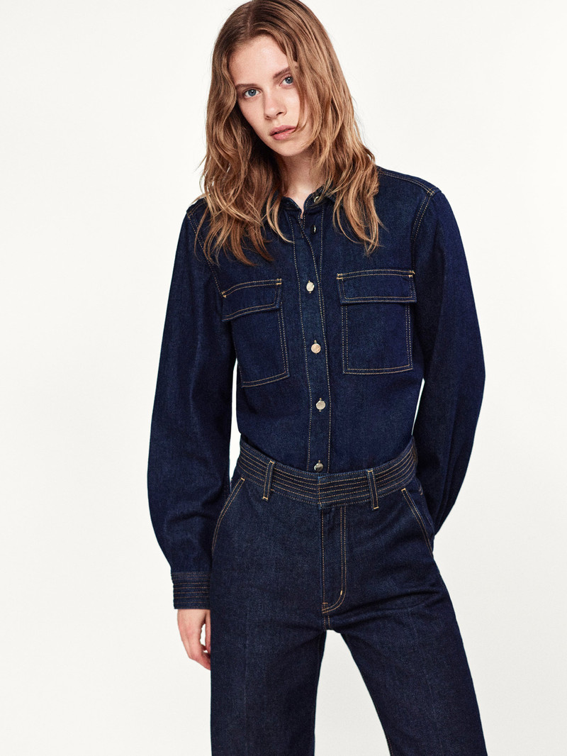 FRAME The Trapunto Shirt in Rinse outlook