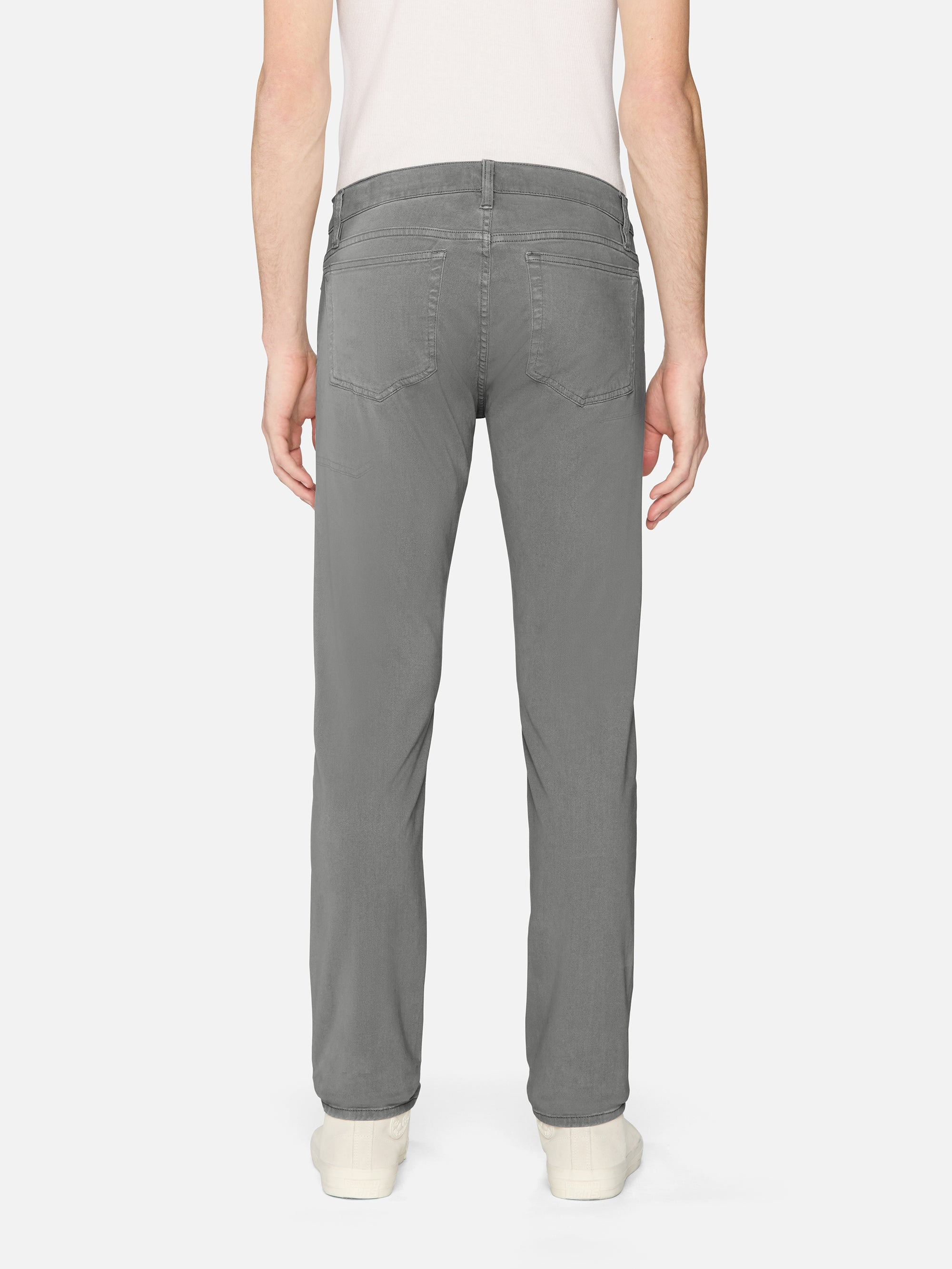 L'Homme Slim Brushed Twill in Stone Grey - 5