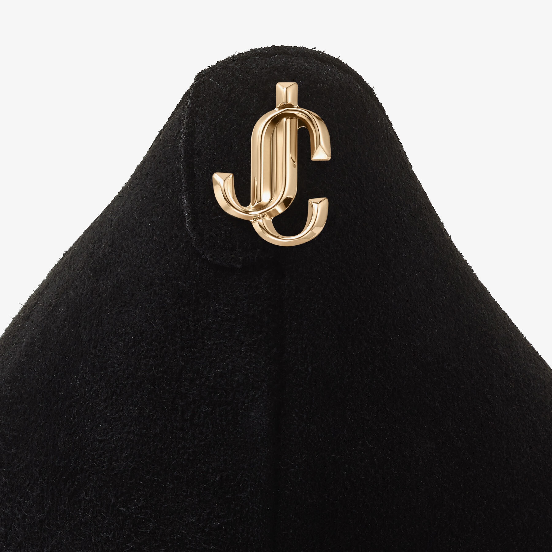 Love 65
Black Suede Pointed Pumps with JC Emblem - 3