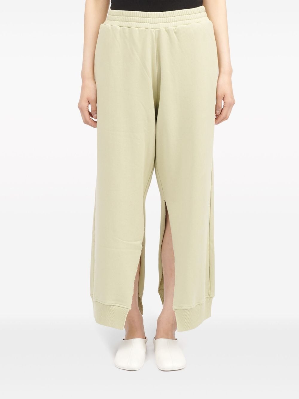 logo-tag cotton track pants - 2