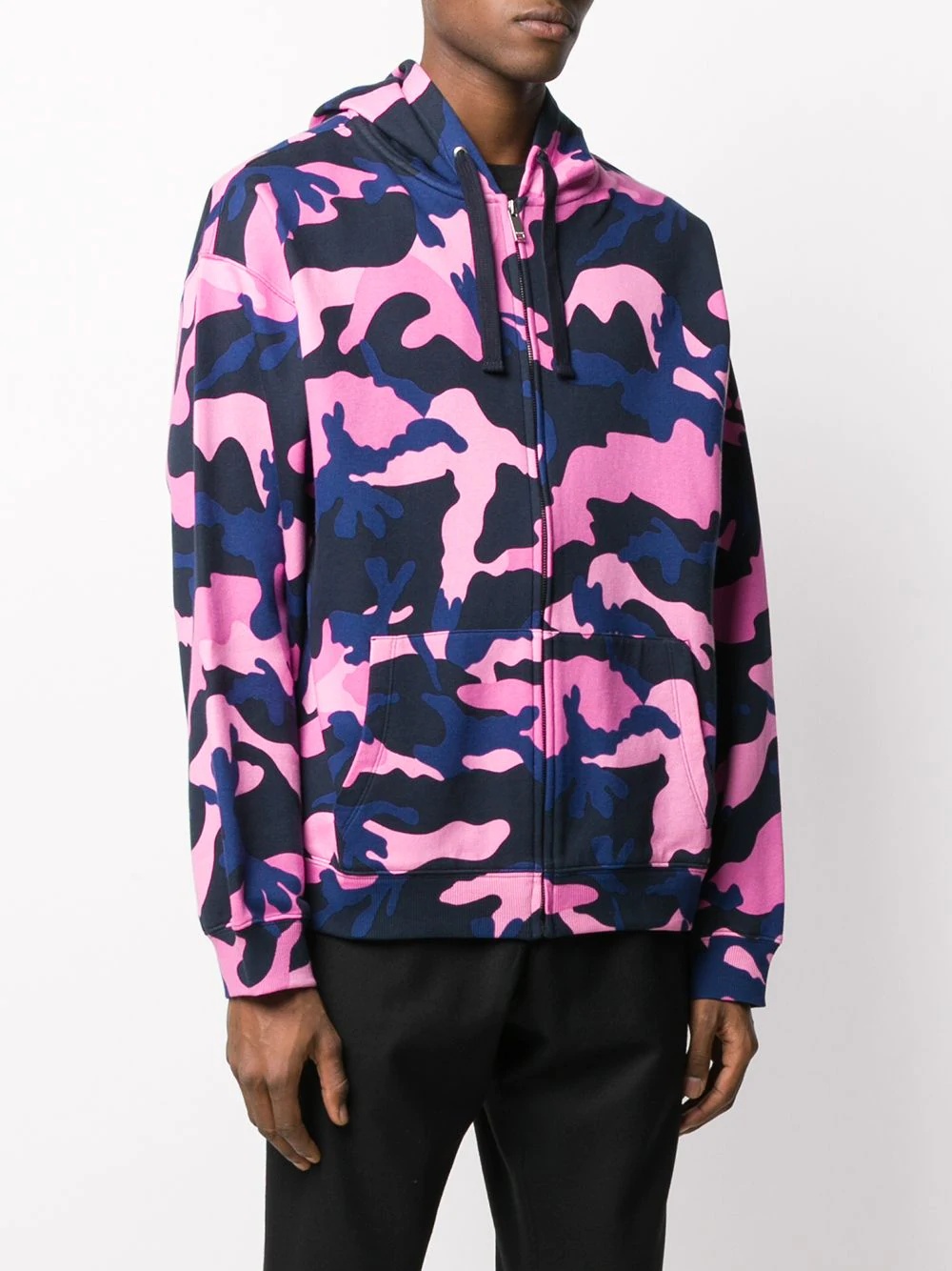 camouflage print zipped hoodie - 3