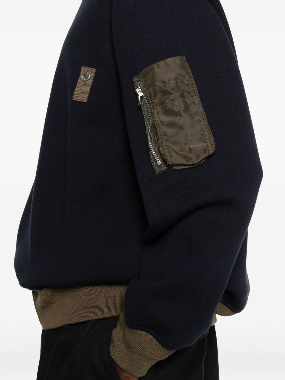 panelled zip-fastening sweater - 5