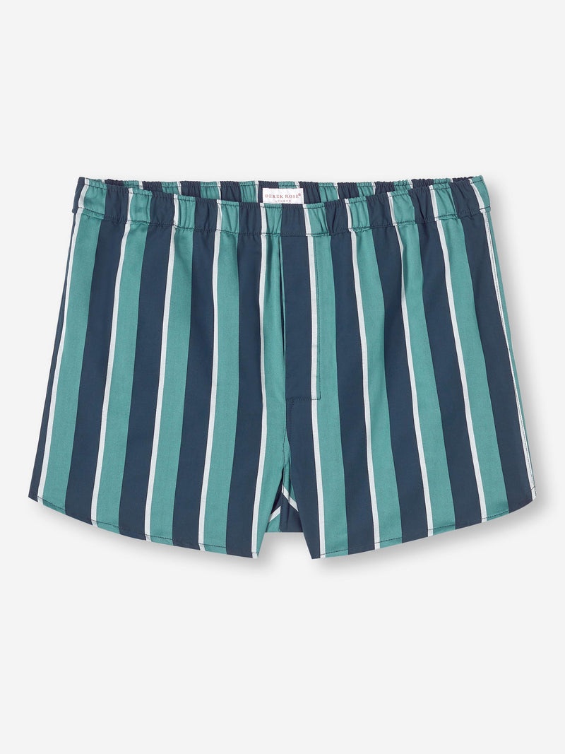 Men's Modern Fit Boxers Royal 221 Cotton Teal - 1