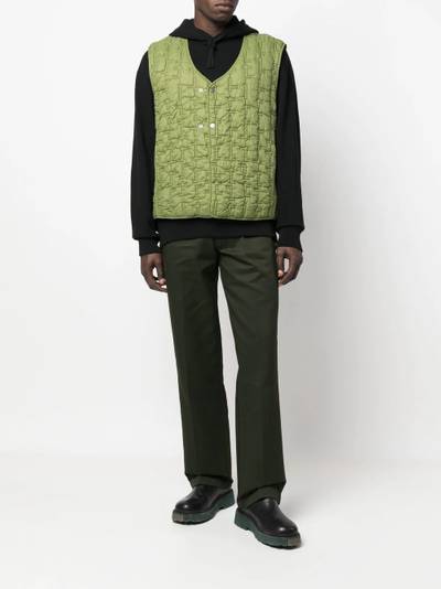 Stone Island Shadow Project ruched quilted gilet outlook