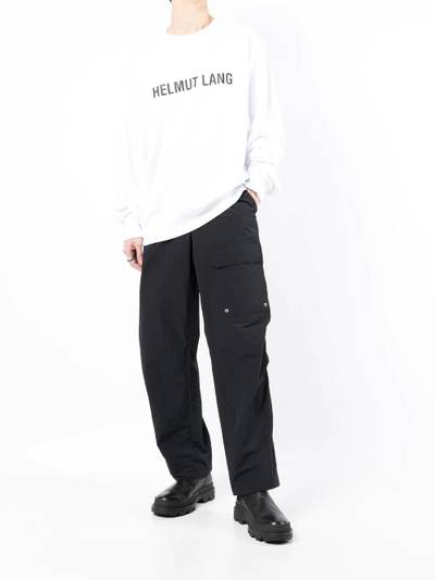 Helmut Lang logo-print long-sleeved sweatshirt outlook