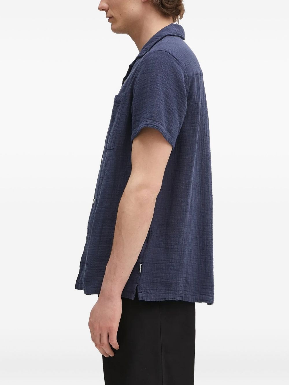 revere-collar pocket shirt - 3