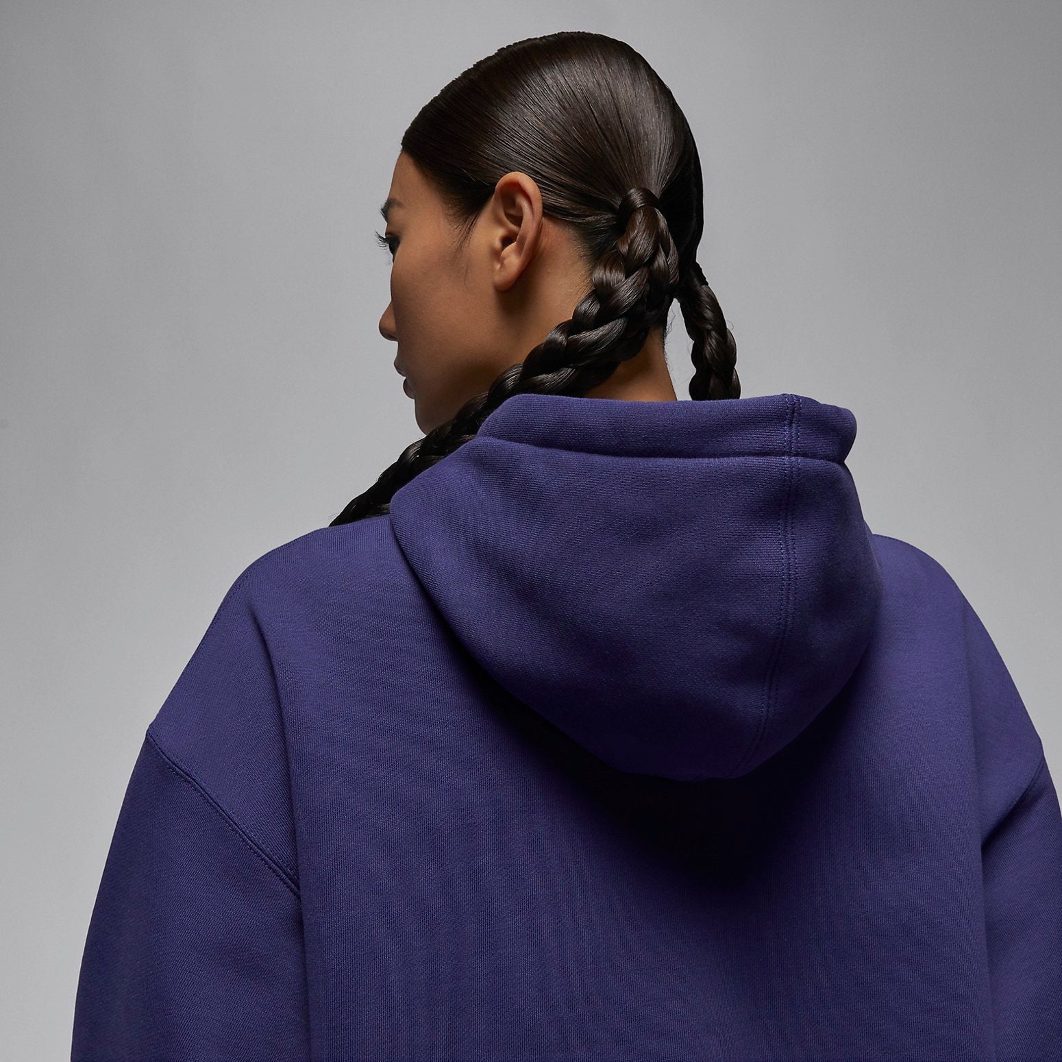 (WMNS) Air Jordan Flight Fleece Hoodie 'Purple' FB5111-502 - 4