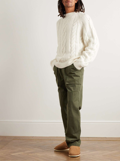 The Elder Statesman Cable-Knit Cashmere and Cotton-Blend Sweater outlook