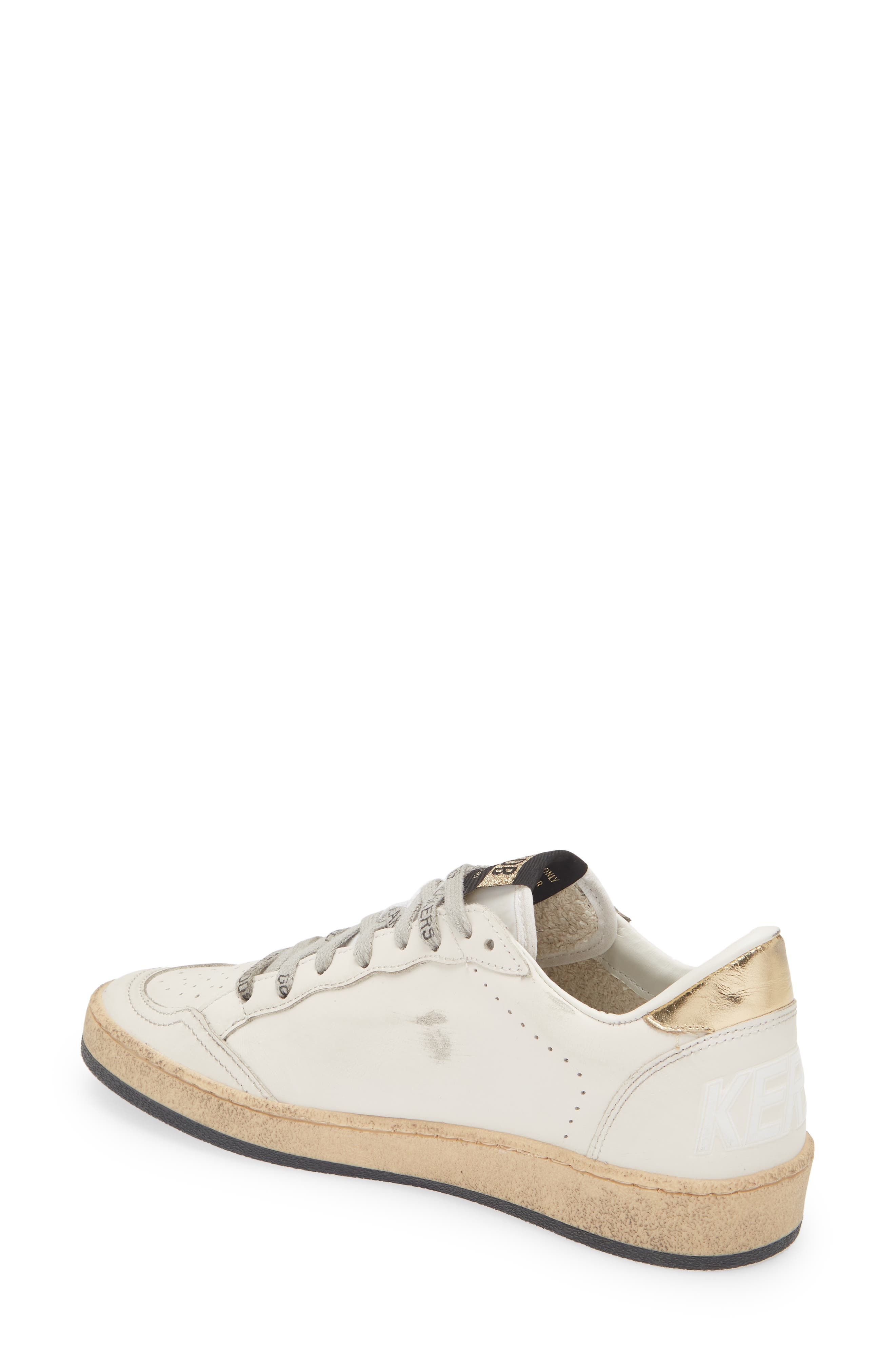 Golden Goose Ball Star Low Top Sneaker in Milk/Gold at Nordstrom - 2